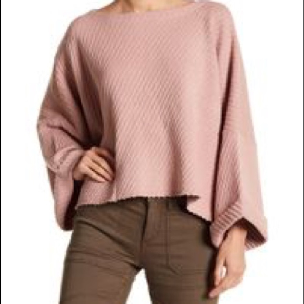 Free People rose sweater “I can’t wait”